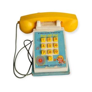 Vintage 1968 Fisher-Price Pop-Up Pal Chime Phone No. 150